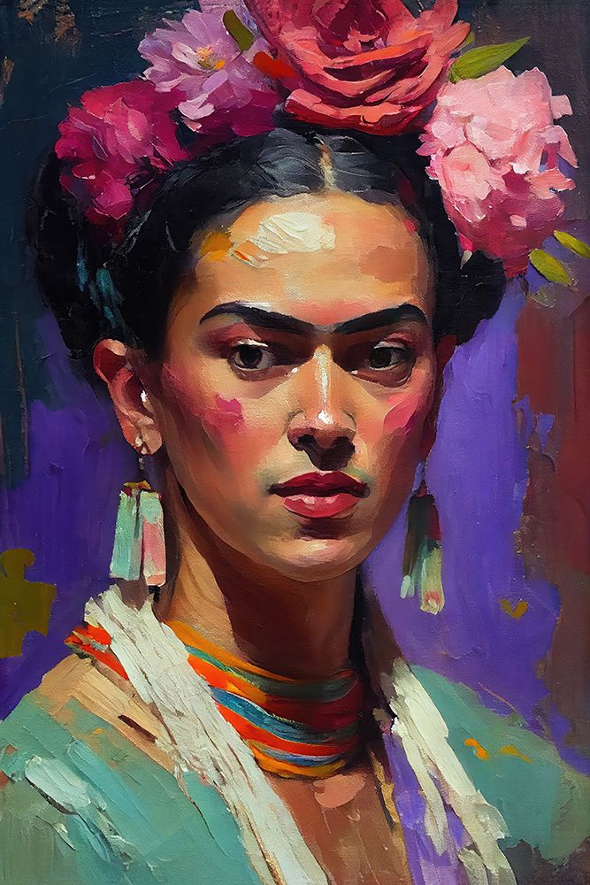Portrait Of Frida art print by Treechild for $57.95 CAD
