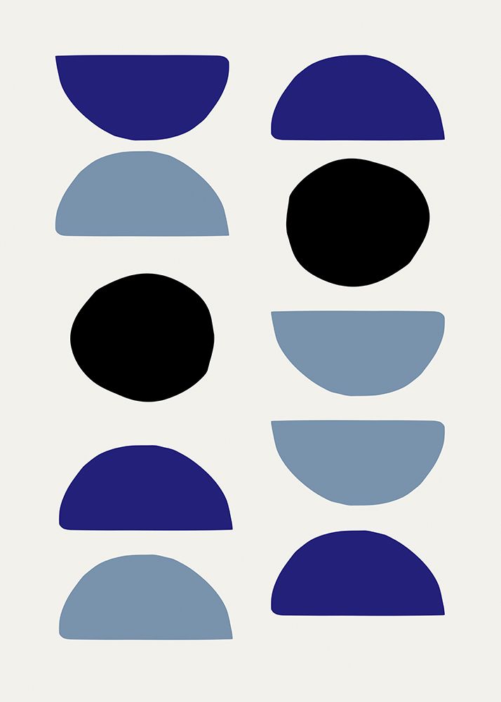 Blue Shapes 2 art print by Pictufy Studio for $57.95 CAD