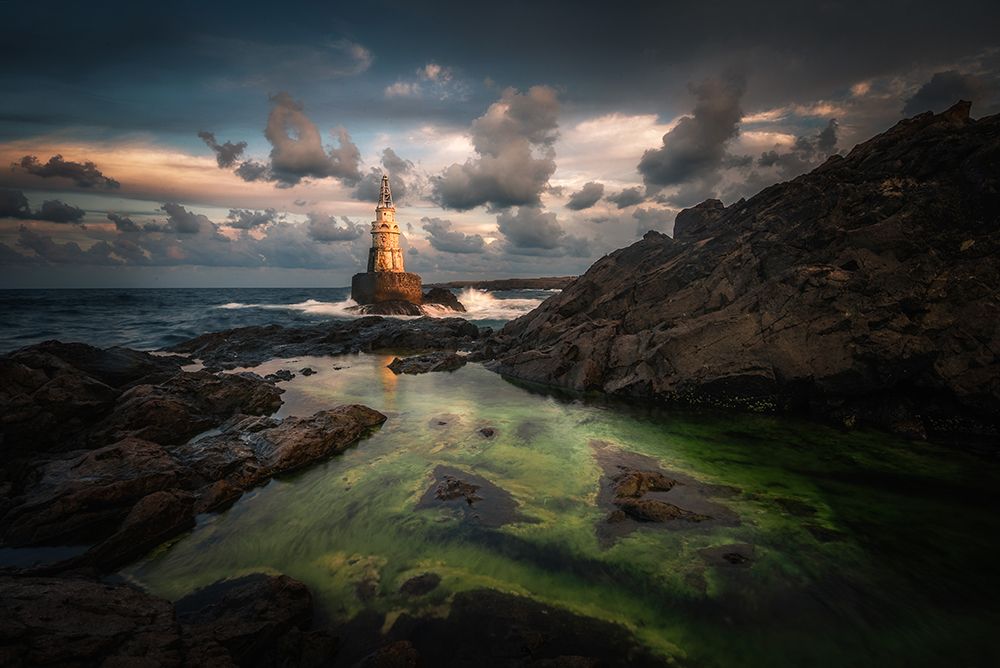 The lighthouse art print by Jeni Madjarova for $57.95 CAD