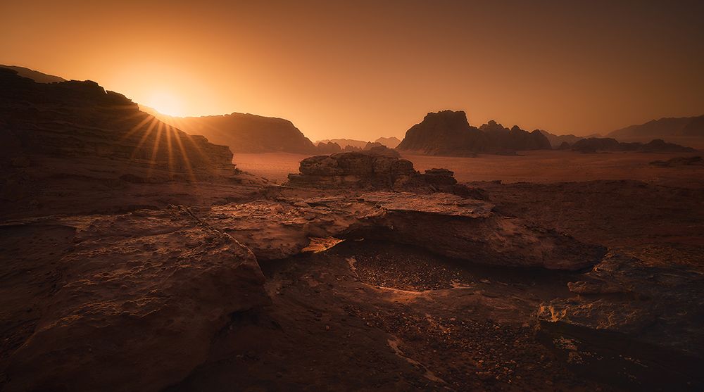 Landing in Mars art print by Javier de la for $57.95 CAD