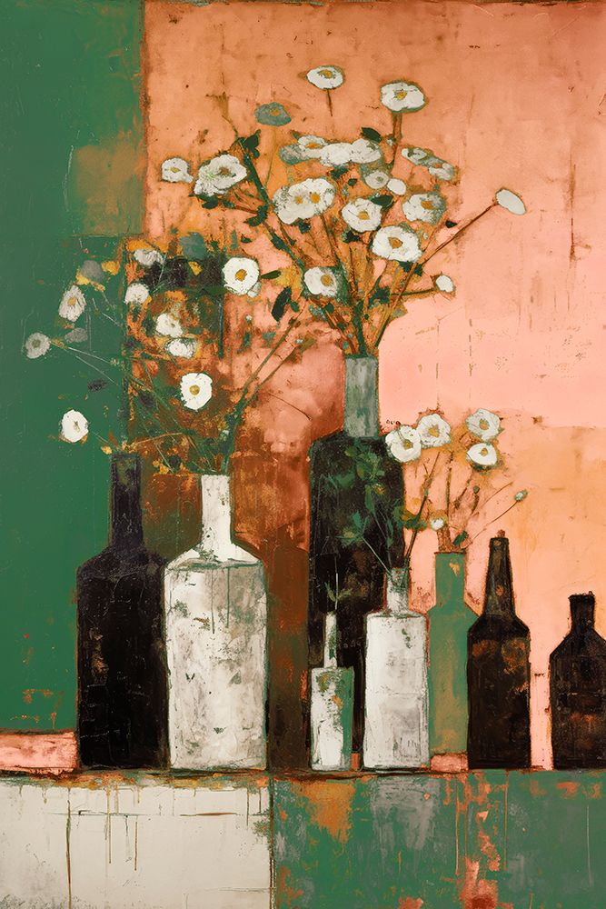 Bottles And Flowers art print by Treechild for $57.95 CAD
