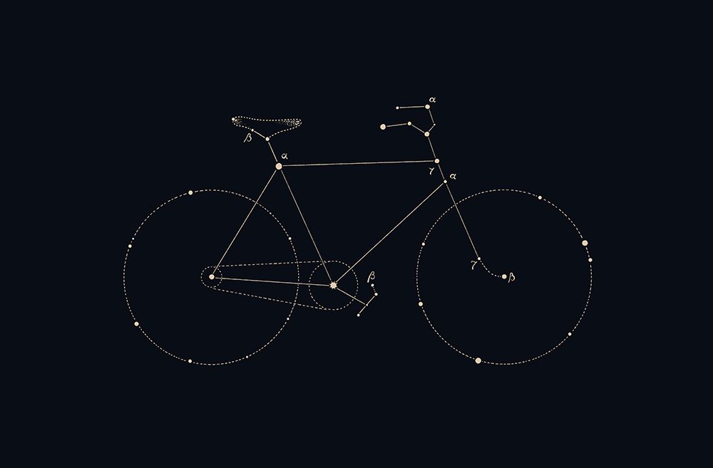 Bike Constellation art print by Florent Bodart for $57.95 CAD