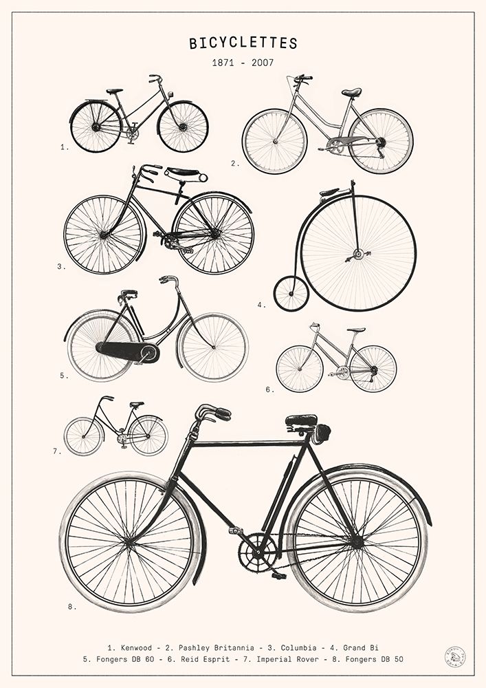 Bicyclettes art print by Florent Bodart for $57.95 CAD