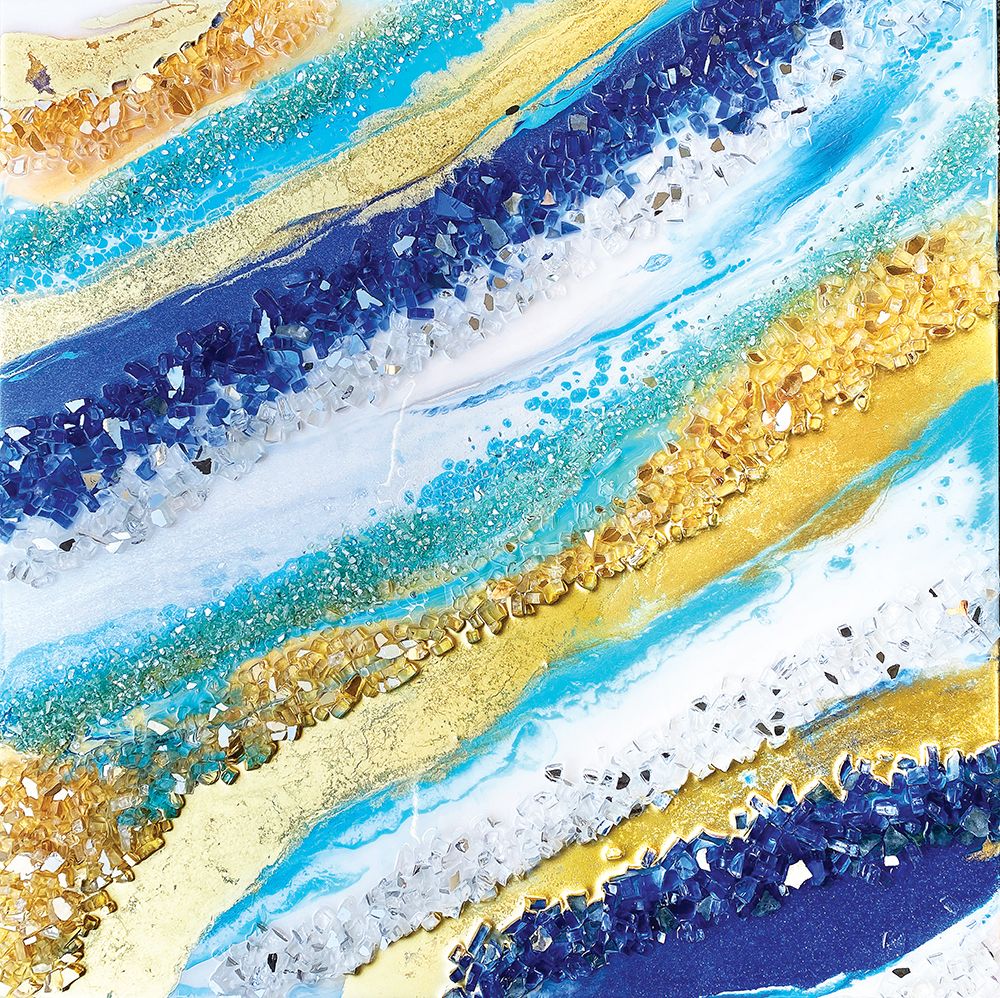 Ocean Blue Geode art print by Alyson Storms for $57.95 CAD