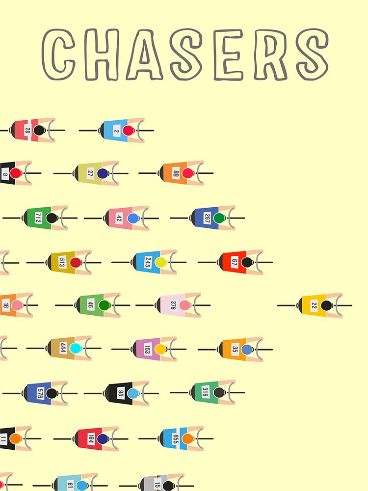 Chasers Standard Wall Art art print by Jon Downer for $57.95 CAD