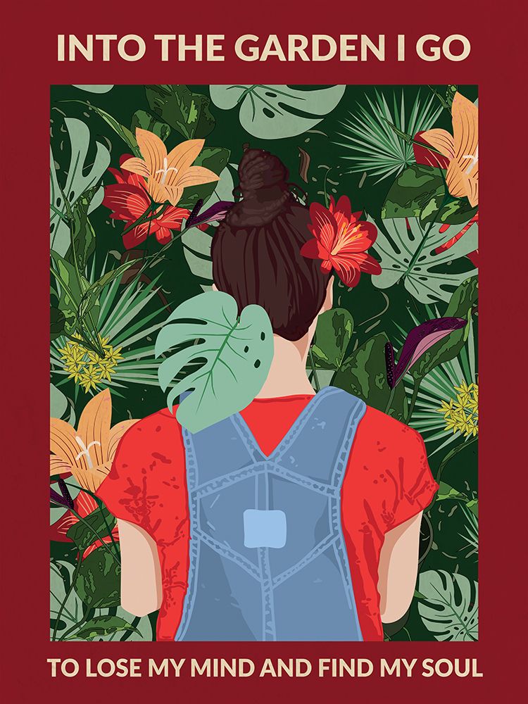 Into the Garden (brunette a Burgundy) art print by Jon Downer for $57.95 CAD