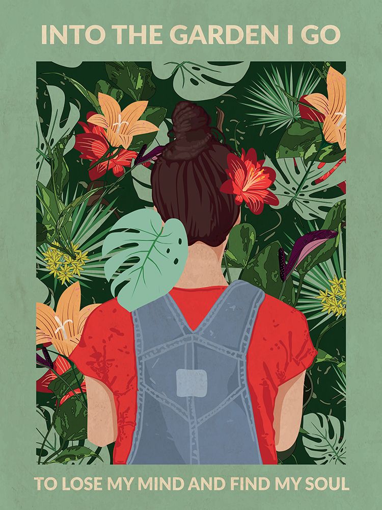 Into the Garden (brunette a Light Green) art print by Jon Downer for $57.95 CAD