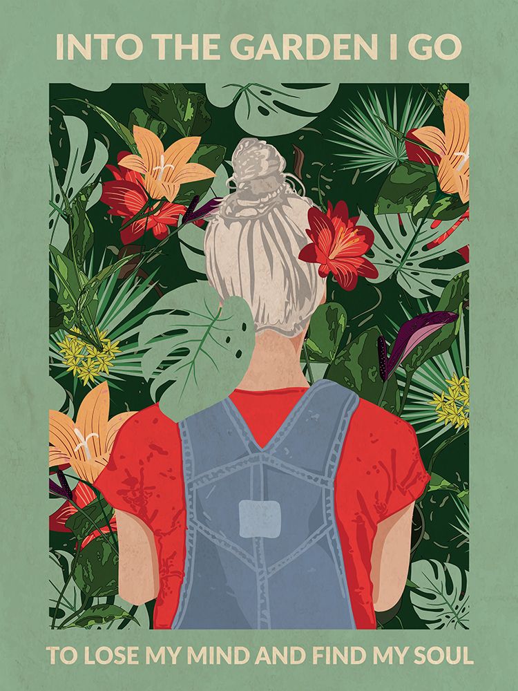 Into the Garden (grey a Light Green) art print by Jon Downer for $57.95 CAD