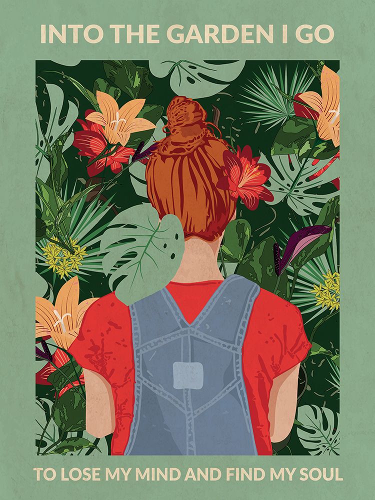 Into the Garden (redhead a Light Green) art print by Jon Downer for $57.95 CAD
