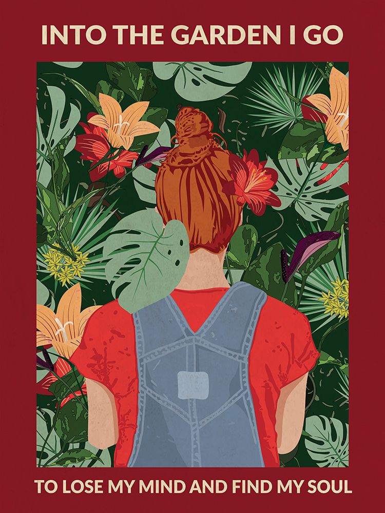 Into the Garden (redhead a Burgundy) art print by Jon Downer for $57.95 CAD
