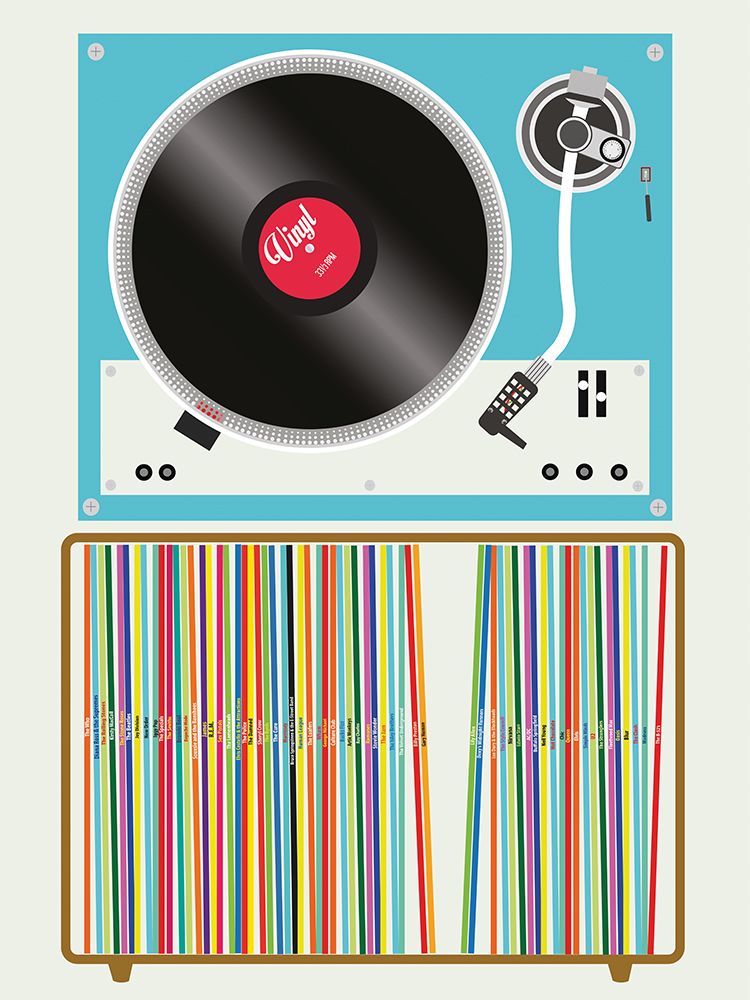 Vinyl Stack art print by Jon Downer for $57.95 CAD