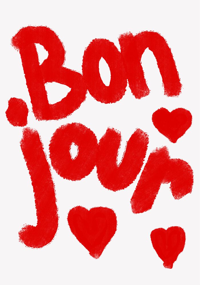 Bonjour Hearts art print by Athene Fritsch for $57.95 CAD