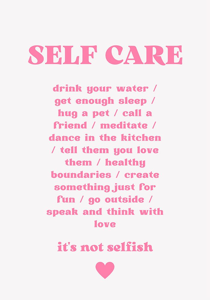 Self Care art print by Athene Fritsch for $57.95 CAD