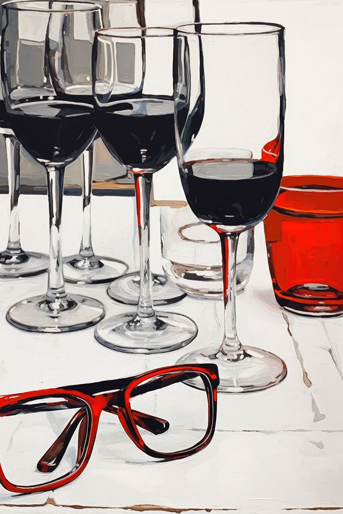 Still Life With Red Glasses art print by Treechild for $57.95 CAD