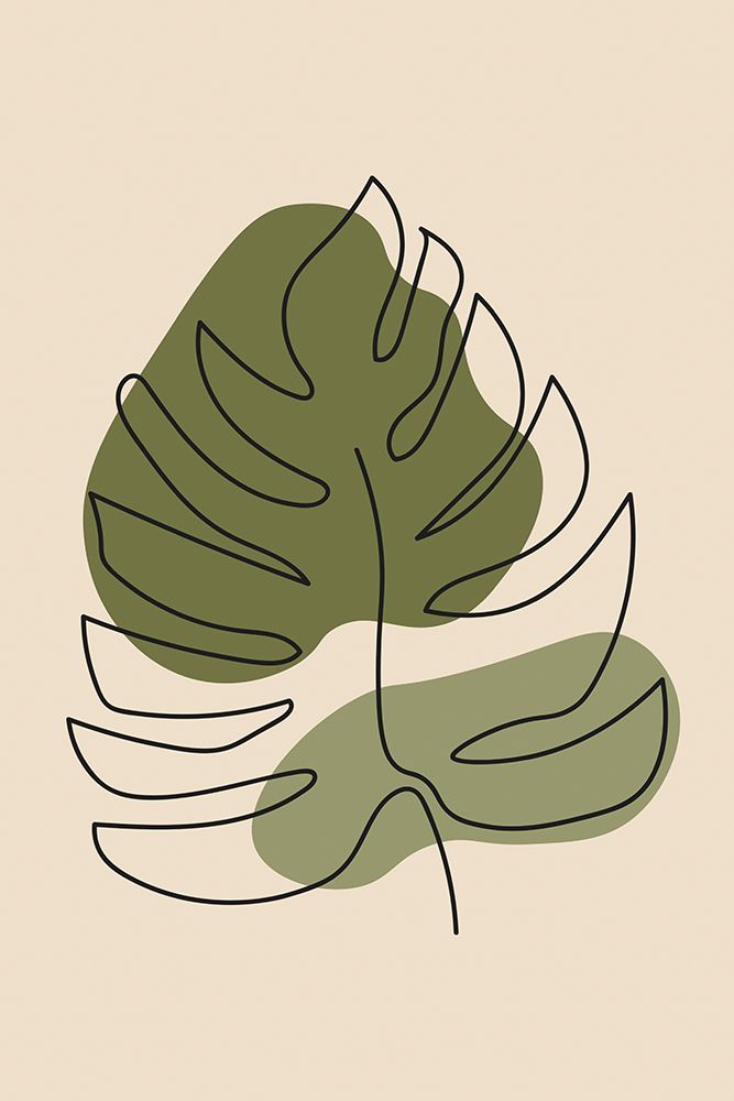 Abstract One Line Leaf Drawing Ii art print by Jay Stanley for $57.95 CAD