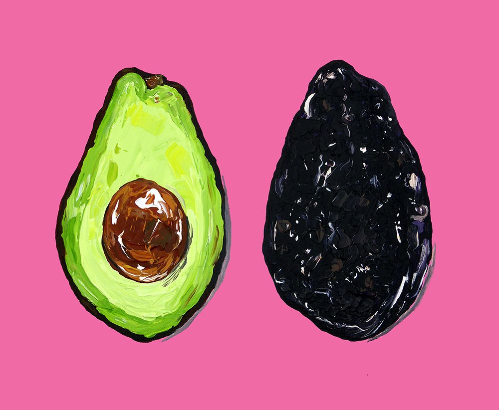 Avocado On Pink art print by Alice Straker for $57.95 CAD