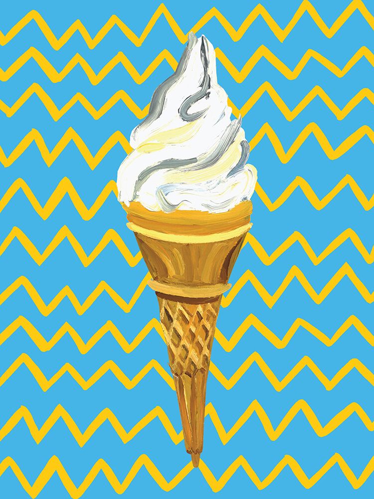 Ice Cream Blue art print by Alice Straker for $57.95 CAD