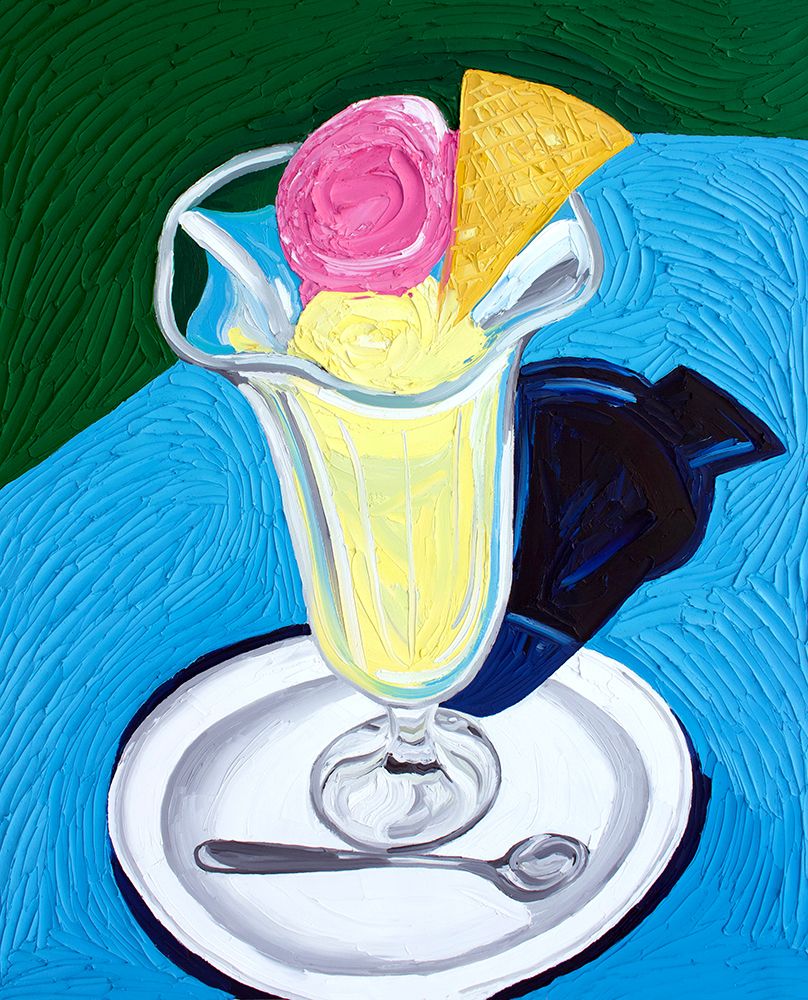 Raspberry and Vanilla Ice Cream art print by Alice Straker for $57.95 CAD