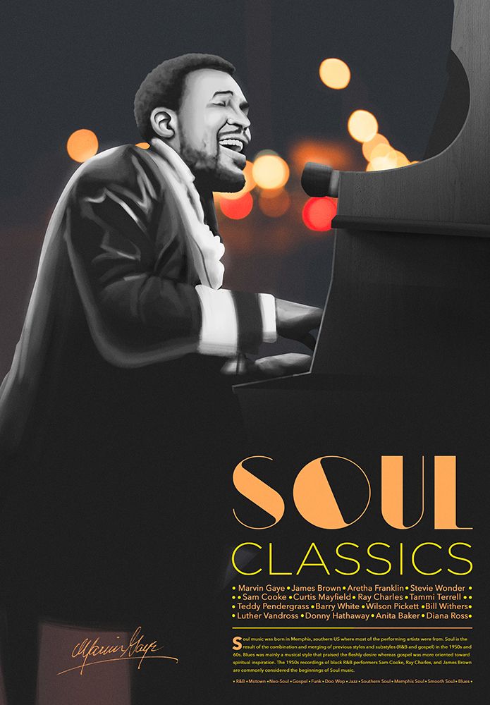 Soul Legends- Marvin Gaye art print by Fadil Roze for $57.95 CAD