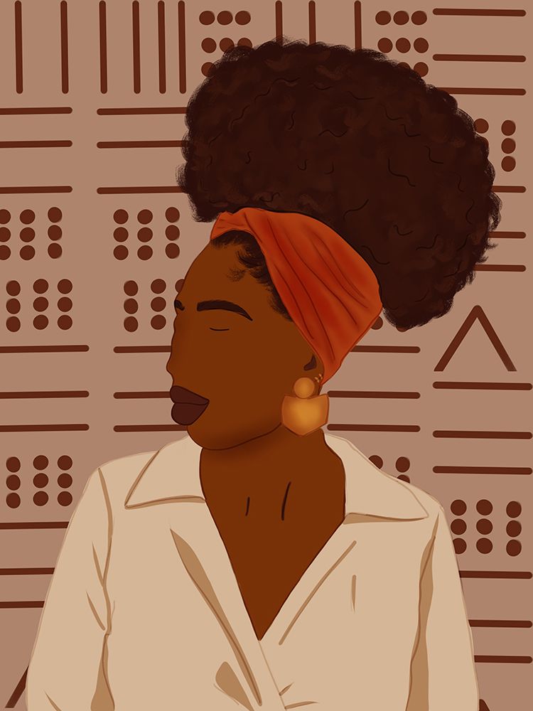 Afro puff art print by Carelle Nguessan for $57.95 CAD