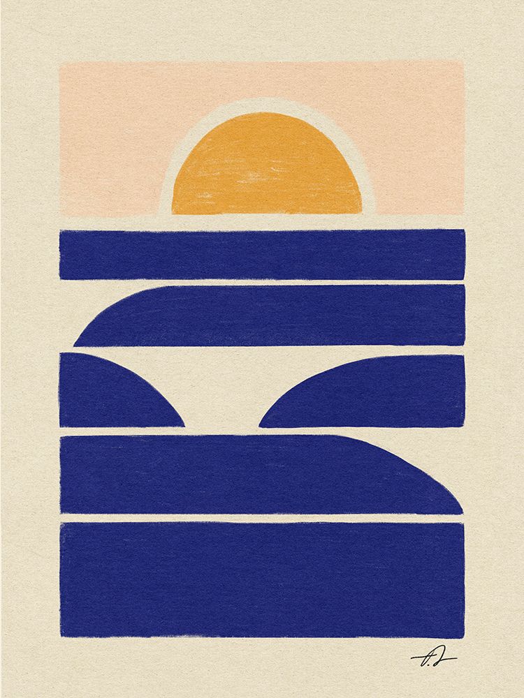 Wave Pattern Blue art print by Fabian Lavater for $57.95 CAD