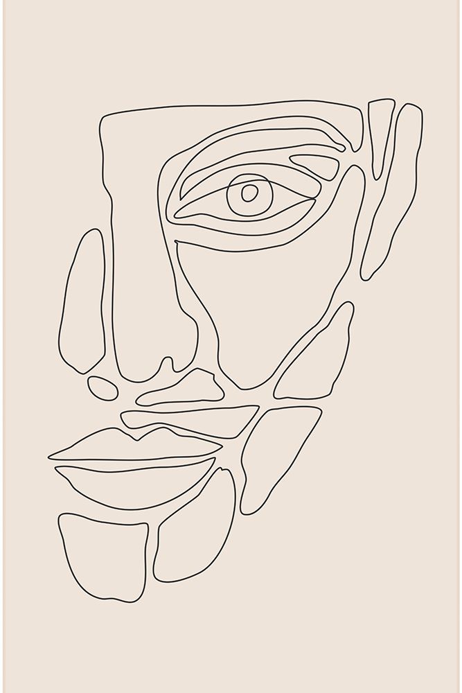 Abstract Face Lines #1 art print by Jay Stanley for $57.95 CAD