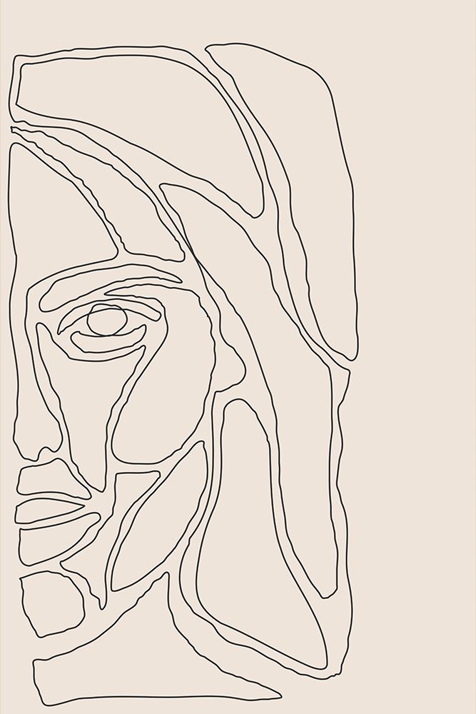 Abstract Face Lines #2 art print by Jay Stanley for $57.95 CAD