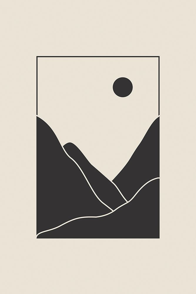 Black Minimal Mountains #2 art print by Jay Stanley for $57.95 CAD