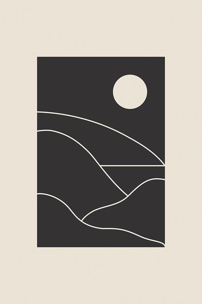 Black Minimal Mountains #1 art print by Jay Stanley for $57.95 CAD