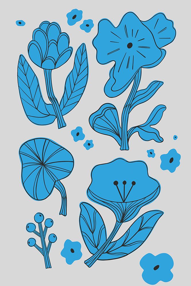 Blue Flowers art print by Jay Stanley for $57.95 CAD