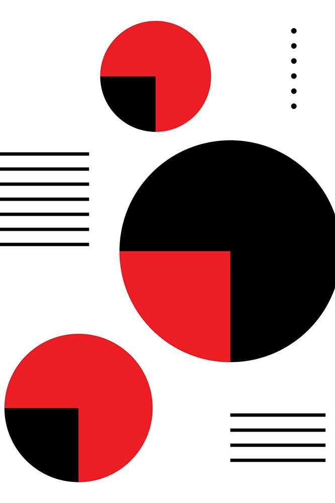 Red And Black Circles art print by Jay Stanley for $57.95 CAD