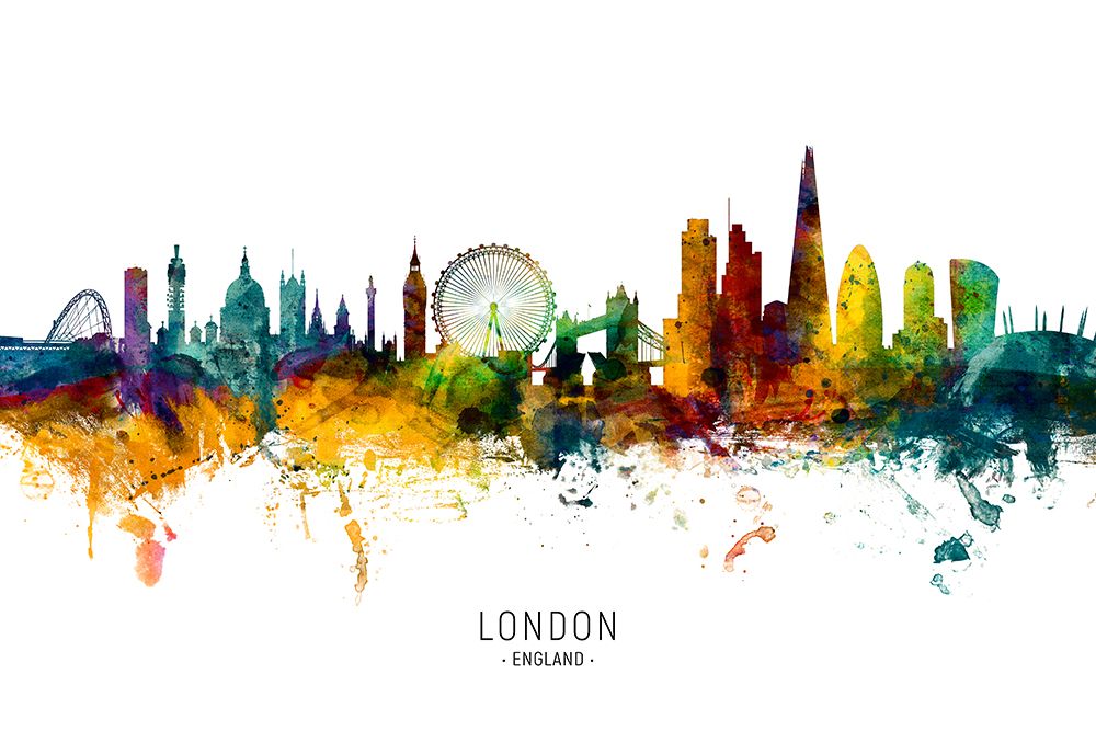 London England Skyline art print by Michael Tompsett for $57.95 CAD