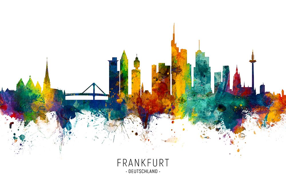 Frankfurt Germany Skyline art print by Michael Tompsett for $57.95 CAD