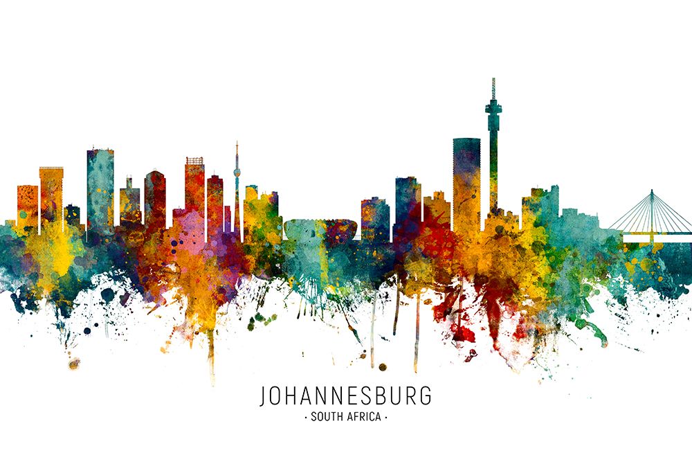 Johannesburg South Africa Skyline art print by Michael Tompsett for $57.95 CAD