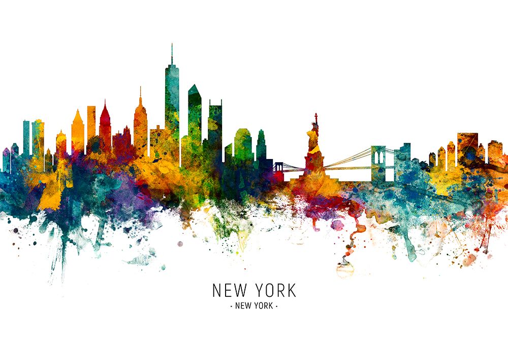 New York Skyline art print by Michael Tompsett for $57.95 CAD