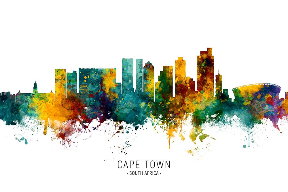 Cape Town South Africa Skyline art print by Michael Tompsett for $57.95 CAD