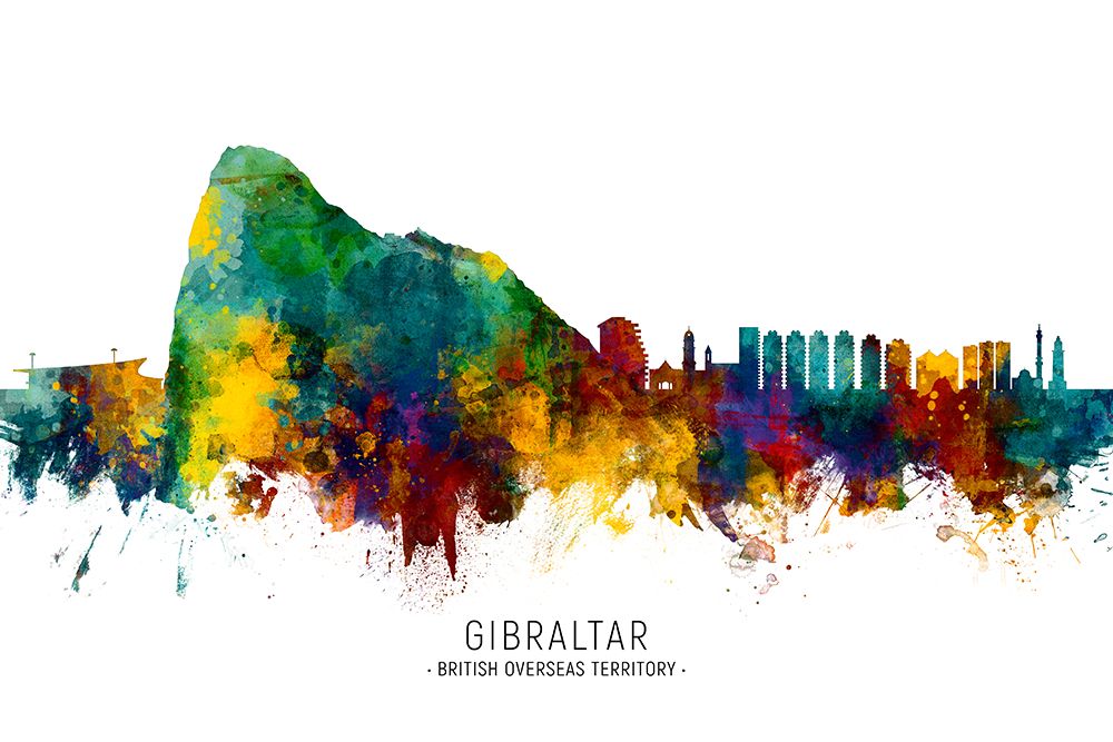 Gibraltar Skyline art print by Michael Tompsett for $57.95 CAD