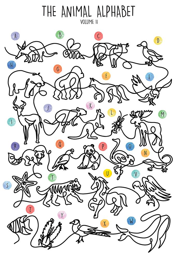 The Animal Alphabet Volume 2 art print by Hanna Lee Tidd for $57.95 CAD