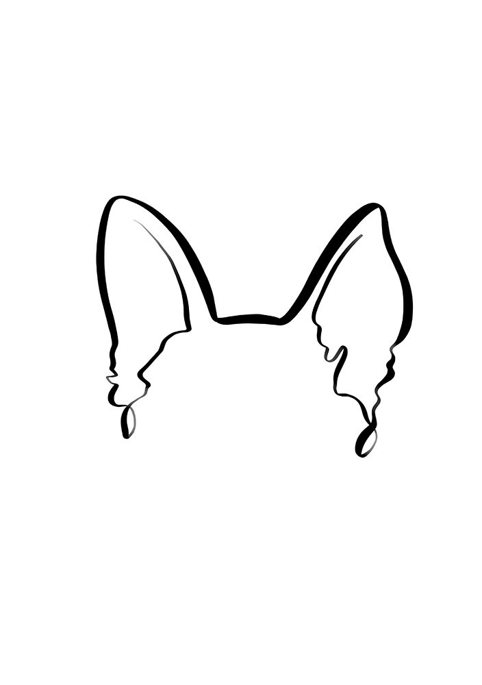 Dog Ears (German Shepherd) art print by Hanna Lee Tidd for $57.95 CAD