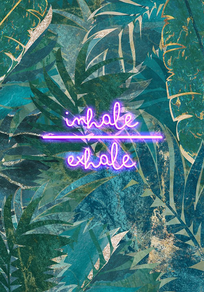 Inhale exhale neon jungle art print by Sarah Manovski for $57.95 CAD