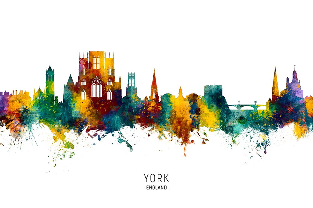 York England Skyline art print by Michael Tompsett for $57.95 CAD