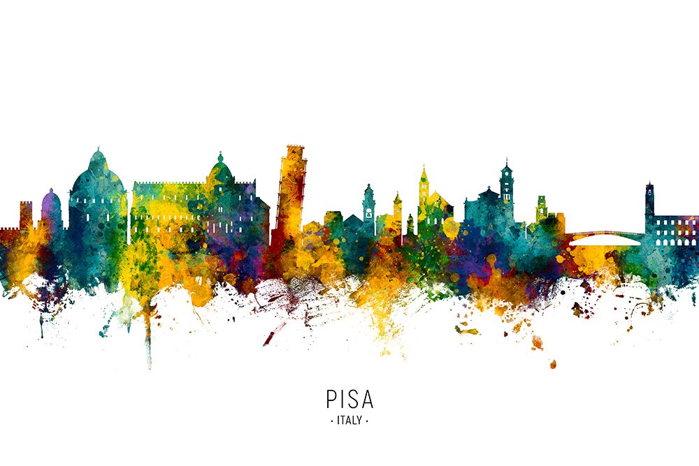 Pisa Italy Skyline art print by Michael Tompsett for $57.95 CAD