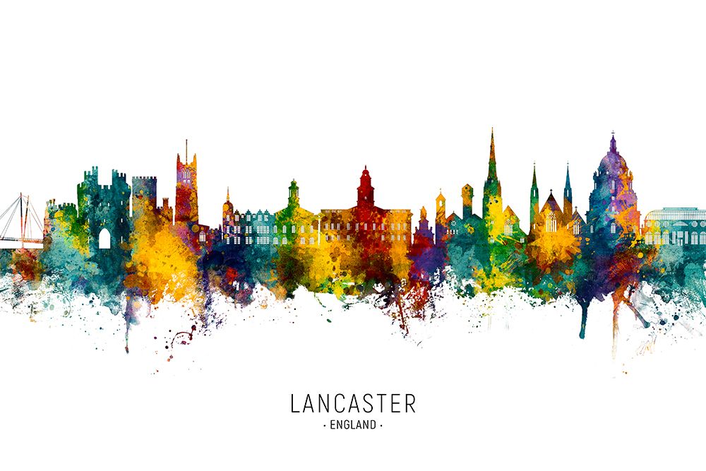 Lancaster England Skyline art print by Michael Tompsett for $57.95 CAD