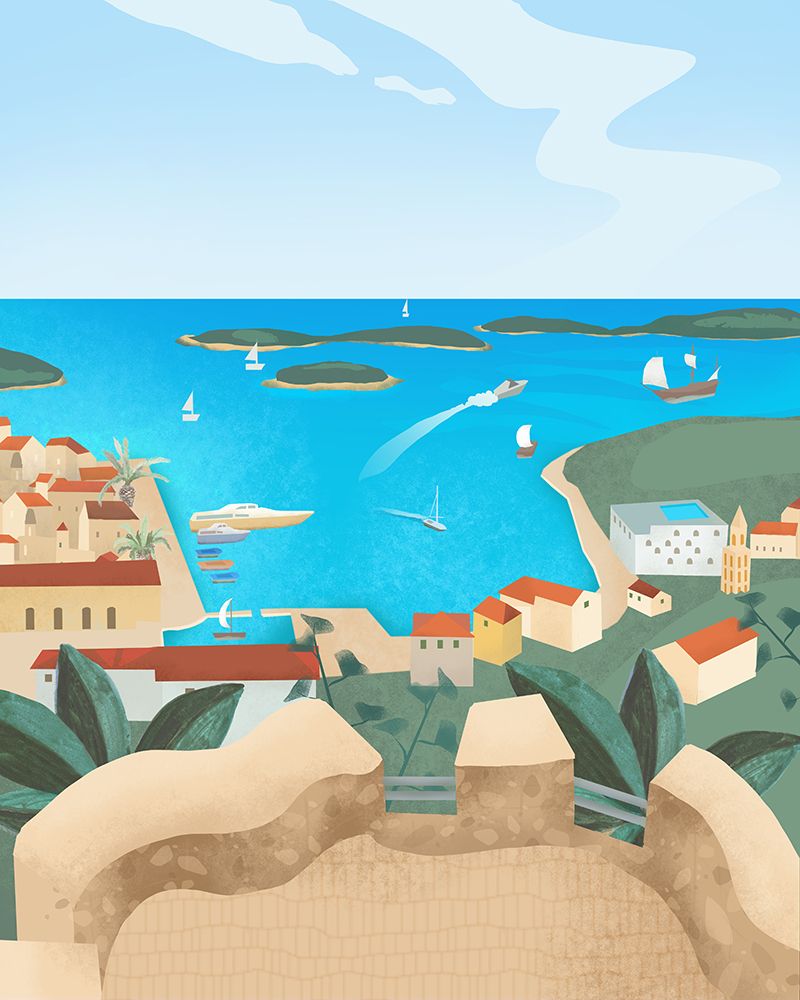 Hvar Island art print by Petra Lizde for $57.95 CAD