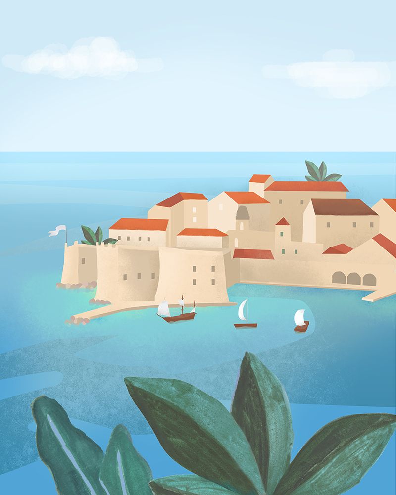 Dubrovnik City art print by Petra Lizde for $57.95 CAD