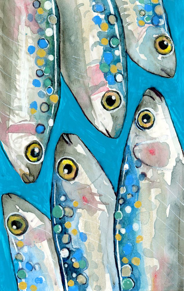 Fishes art print by Petra Lizde for $57.95 CAD