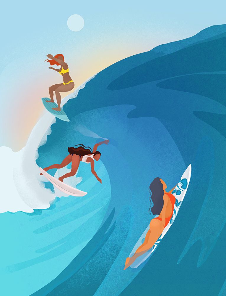 Surfers art print by Petra Lizde for $57.95 CAD