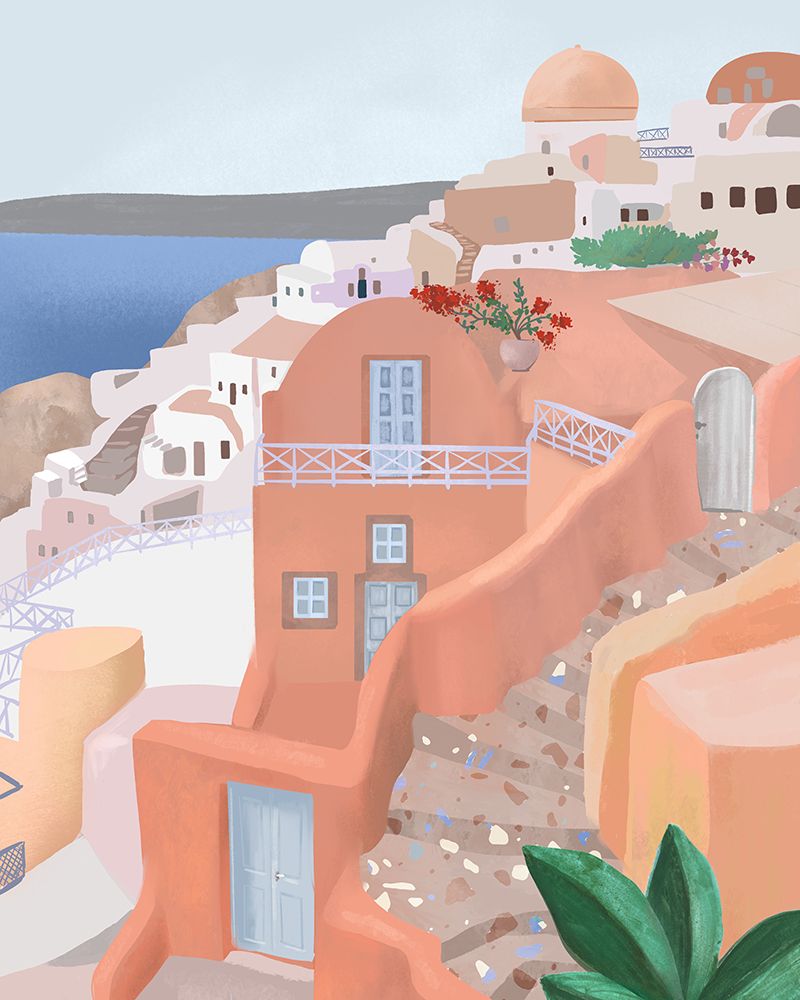 Santorini art print by Petra Lizde for $57.95 CAD