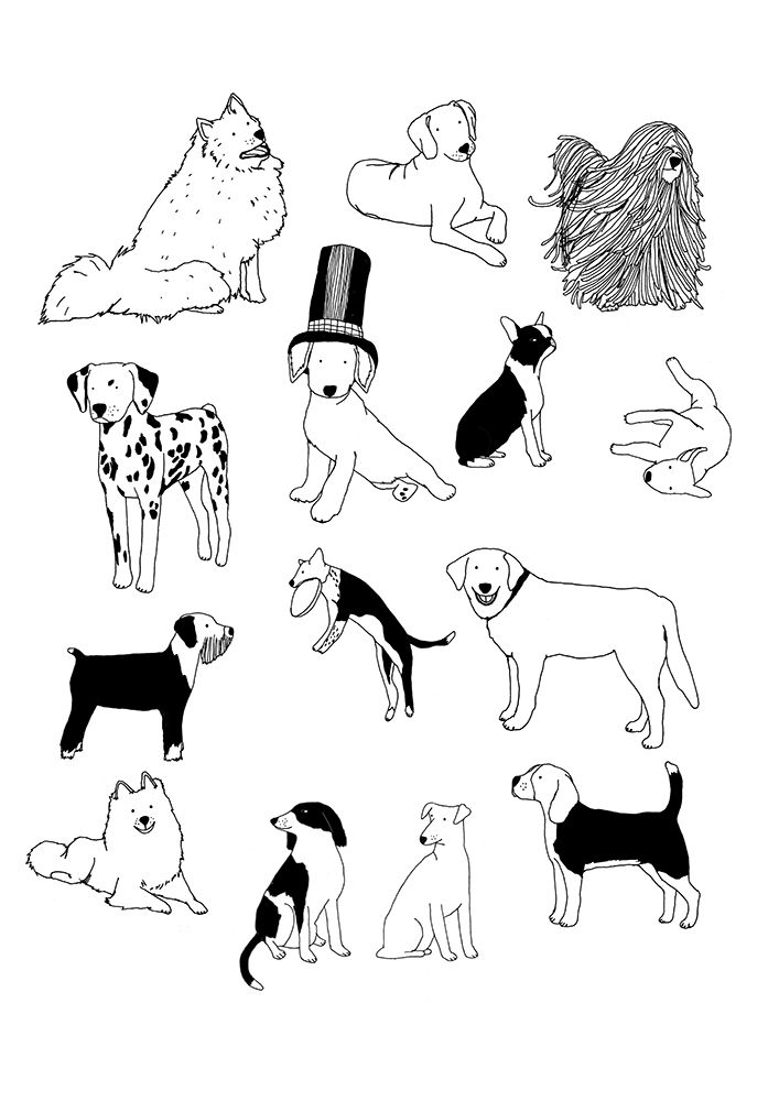 Dogs art print by Hanna Melin for $57.95 CAD
