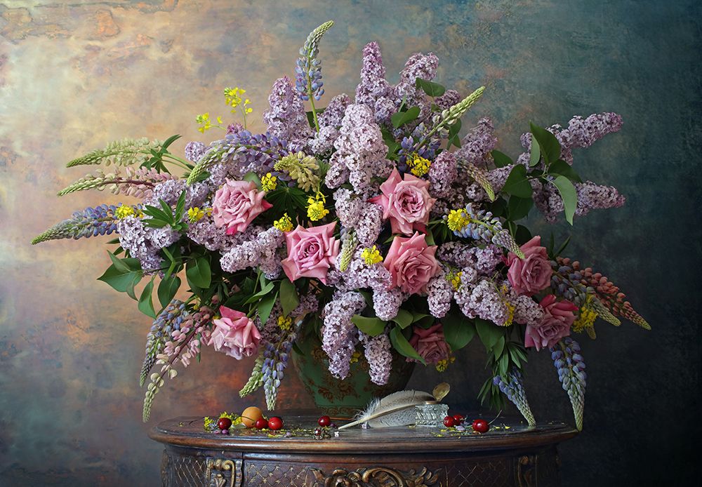 Still Life With Flowers art print by Andrey Morozov for $57.95 CAD